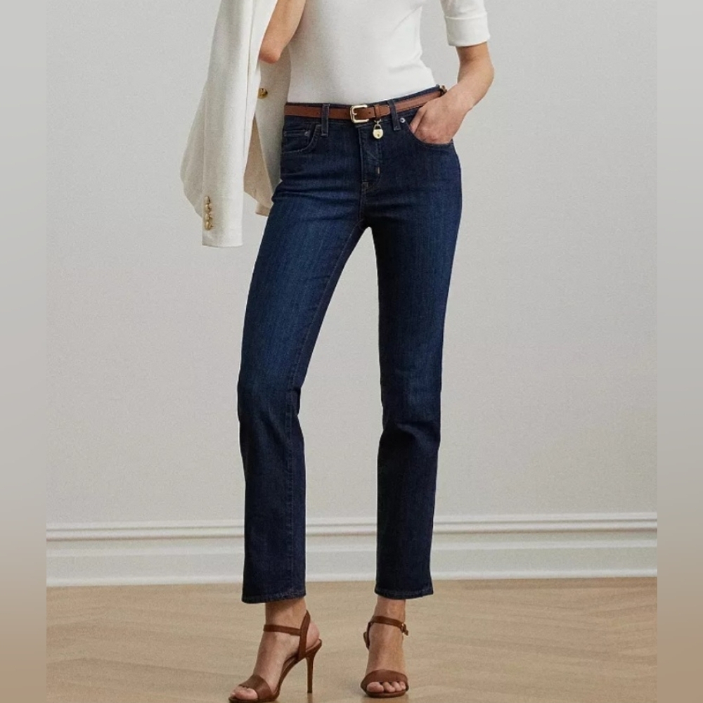 Lauren Ralph Lauren Mid Rise Straight Jeans Size 4 Black Label
